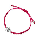Pulsera Mujer Plata 925 Alegria Flor Tejida Bugambilia